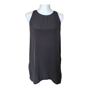Athleta Women's Black Silk Tank Top, Side Slit CYA Sleeveless Top, Size Small, S